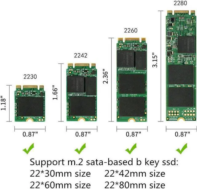 Alt view image 3 of 6 - Werleo M.2 to USB Adapter B Key M.2 SSD Adapter USB 3.0 - No Cable Needed - USB to 2280 M2 SSD Drive Adapter NGFF Converter Reader Card