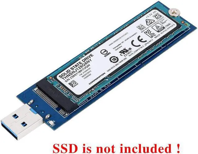 Alt view image 4 of 6 - Werleo M.2 to USB Adapter B Key M.2 SSD Adapter USB 3.0 - No Cable Needed - USB to 2280 M2 SSD Drive Adapter NGFF Converter Reader Card