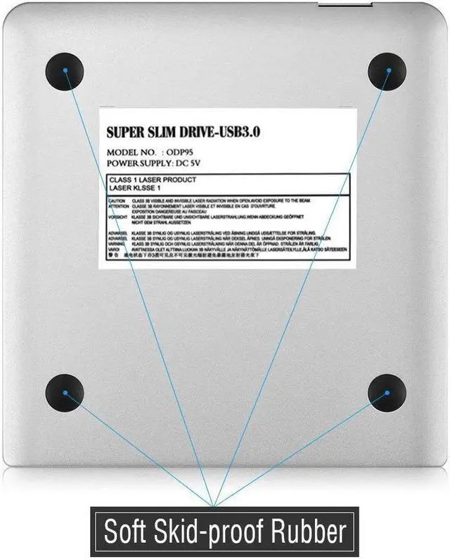 Alt view image 7 of 7 - USB 3.0 External DVD Drives Werleo Portable Ultra-Thin CD/DVD-RW Burner Writer Player for Laptop Notebook PC Desktop Computer High Speed Data Transfer Support Windows XP Vista 7 8 2000 Mac Silver
