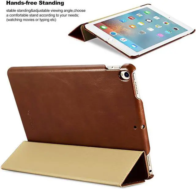 Alt view image 2 of 7 - iPad Pro 10.5 Case Genuine Leather Case Ultra Slim Lightweight Folio Flip Case Smart Cover Auto Wake / Sleep Function Magnetic Closure Kickstand for Apple iPad Pro 10.5 2017