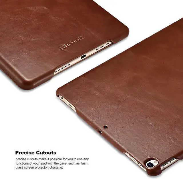 Alt view image 6 of 7 - iPad Pro 10.5 Case Genuine Leather Case Ultra Slim Lightweight Folio Flip Case Smart Cover Auto Wake / Sleep Function Magnetic Closure Kickstand for Apple iPad Pro 10.5 2017