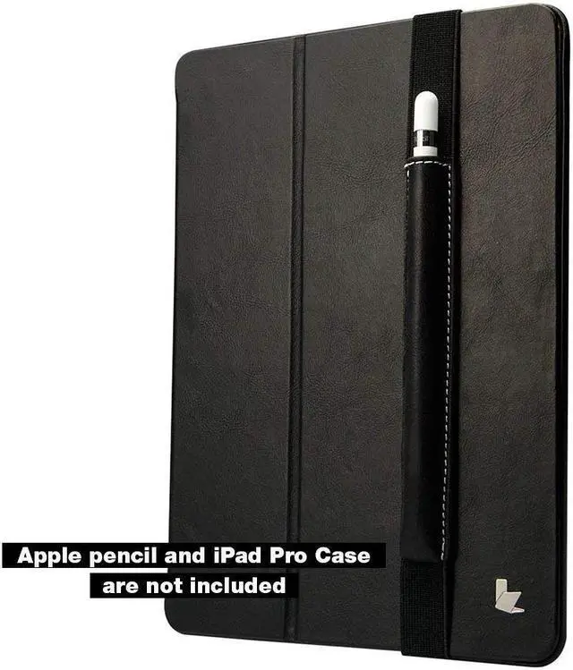 Alt view image 2 of 6 - Apple Pencil Case Cover Genuine Leather Slim Sleeve Carrying Bag Protective Pencil Holder with Elastic Band for Apple iPad Pro 9.7 Inch, iPad 9.7 2017, iPad Pro 10.5 Inch and 2.9 Inch Pencil