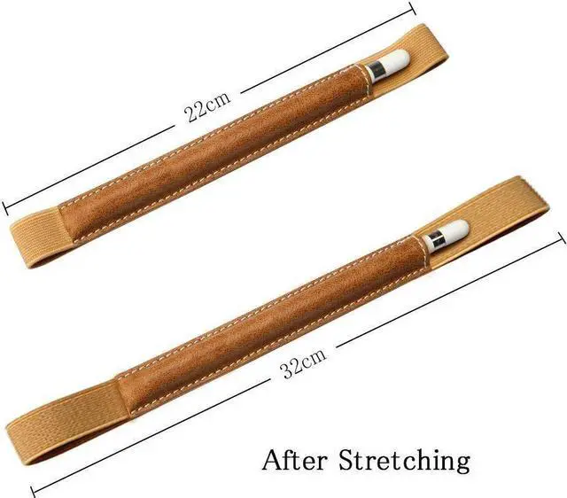 Alt view image 3 of 6 - Apple Pencil Case Cover Genuine Leather Slim Sleeve Carrying Bag Protective Pencil Holder with Elastic Band for Apple iPad Pro 9.7 Inch, iPad 9.7 2017, iPad Pro 10.5 Inch and 2.9 Inch Pencil