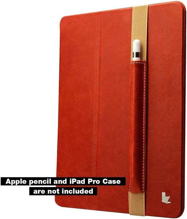 Alt view image 2 of 7 - Apple Pencil Case Cover Genuine Leather Slim Sleeve Carrying Bag Protective Pencil Holder with Elastic Band for Apple iPad Pro 9.7 Inch, iPad 9.7 2017, iPad Pro 10.5 Inch and 2.9 Inch Pencil