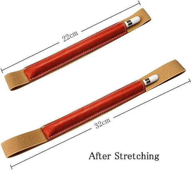 Alt view image 4 of 7 - Apple Pencil Case Cover Genuine Leather Slim Sleeve Carrying Bag Protective Pencil Holder with Elastic Band for Apple iPad Pro 9.7 Inch, iPad 9.7 2017, iPad Pro 10.5 Inch and 2.9 Inch Pencil