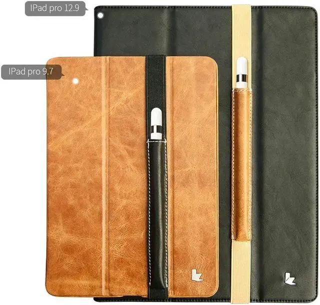 Alt view image 7 of 7 - Apple Pencil Case Cover Genuine Leather Slim Sleeve Carrying Bag Protective Pencil Holder with Elastic Band for Apple iPad Pro 9.7 Inch, iPad 9.7 2017, iPad Pro 10.5 Inch and 2.9 Inch Pencil