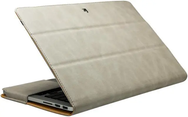 Alt view image 4 of 7 - Macbook Pro 13 inch Case with Retina Display No CD-ROM Premium Quality PU Leather Book Cover Folio Flip Case laotop Sleeve Protective Cover with Stand for Apple Macbook Pro 13" Model A1502 A1425