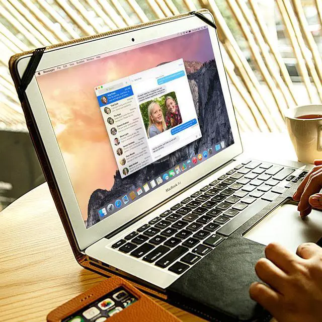 Alt view image 4 of 7 - MacBook Pro 15 Inch Case 2018 2017 2016 Released Model A1990 A1707 Premium Quality PU Leather Book Cover Folio Flip Case laotop Sleeve Protective Cover with Stand for Apple MacBook Pro 15"