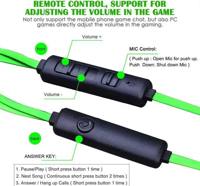 Alt view image 3 of 7 - Stereo Bass Gaming Earphone Headset for PS4 Xbox One Computer Laptop Headset Lightweight Noise Cancelling Over Ear PC Gaming Headphones with Anti-Noise Mic