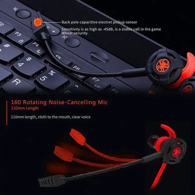 Alt view image 2 of 7 - Stereo Bass Gaming Earphone Headset for PS4 Xbox One Computer Laptop Headset Lightweight Noise Cancelling Over Ear PC Gaming Headphones with Anti-Noise Mic