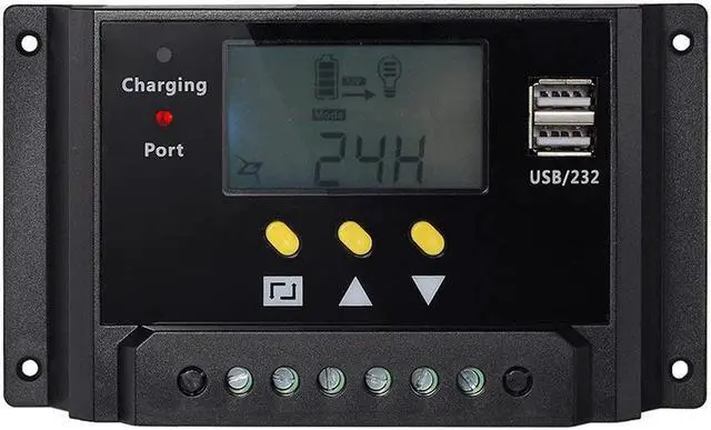 Main image of Werleo Solar Charge Controller 30A PWM 12V / 24V 360W / 720W Solar Panel Charging Regulator with LCD Display Dual USB Overload Protection Temperature Compensation