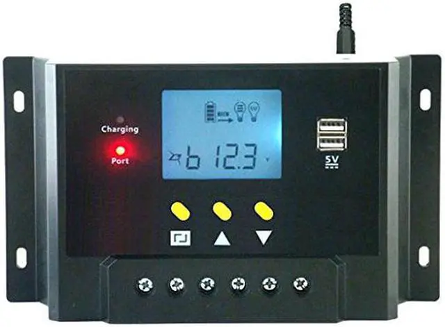 Alt view image 5 of 6 - Werleo Solar Charge Controller 60A 48V Solar Panel Charging Regulator with LCD Display Dual USB Overload Protection Temperature Compensation For Battery Charging