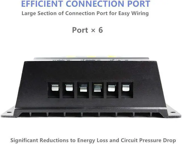 Alt view image 2 of 7 - Solar Charge Controller 60A PWM 50V PV Input 12V / 24V 1360W Solar Panel Charging Regulators with LCD Monitor Overload Protection Temperature Compensation