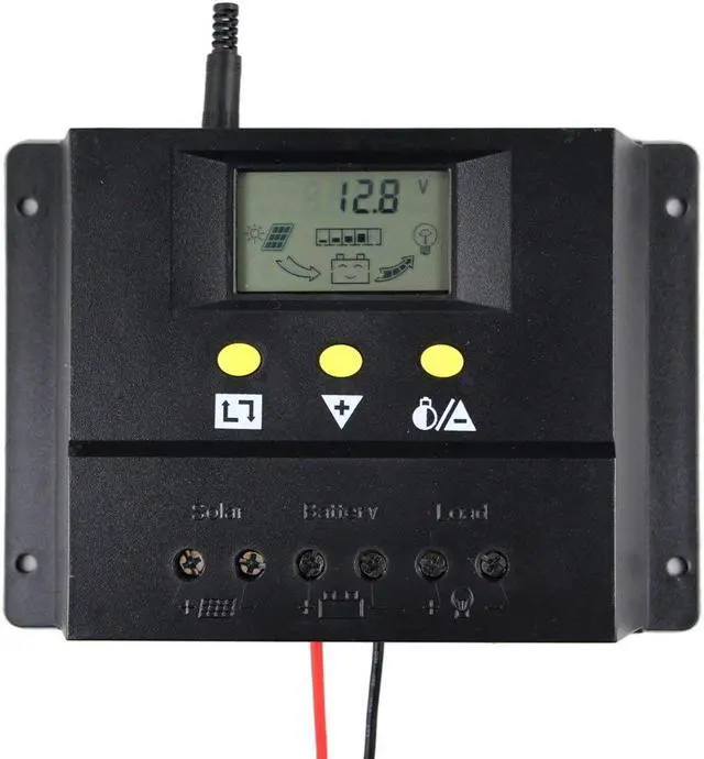Main image of Solar Charge Controller 60A PWM 50V PV Input 12V / 24V 1360W Solar Panel Charging Regulators with LCD Monitor Overload Protection Temperature Compensation