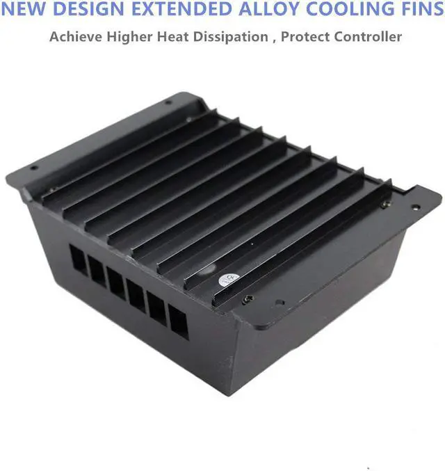 Alt view image 6 of 7 - Solar Charge Controller 60A PWM 50V PV Input 12V / 24V 1360W Solar Panel Charging Regulators with LCD Monitor Overload Protection Temperature Compensation