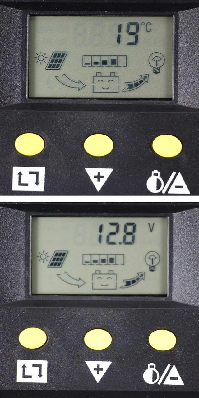 Alt view image 7 of 7 - Solar Charge Controller 60A PWM 50V PV Input 12V / 24V 1360W Solar Panel Charging Regulators with LCD Monitor Overload Protection Temperature Compensation