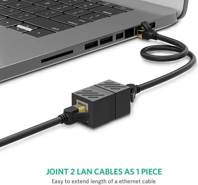 Alt view image 2 of 7 - WERLEO RJ45 Coupler 5 Pack In Line Coupler Cat7 Cat6 Cat5e Ethernet Cable Extender Adapter Female to Female Black