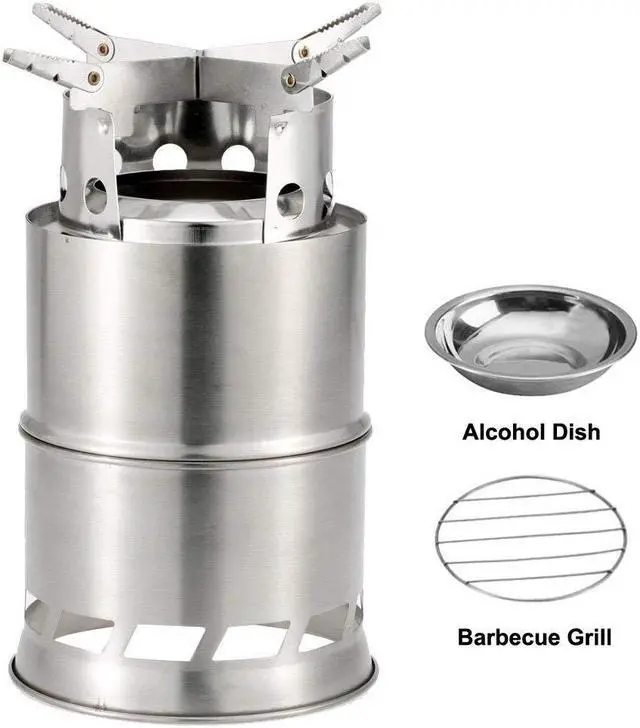 Werleo Portable Camping Wood Stove Foldable Lightweight Backpacking Stove  Stainless Steel Wood Burning Stove Camp Burner with Nylon Carry Case  Barbecue Gril Outdoor Cooking Picnic BBQ Hiking Survival - Newegg.ca