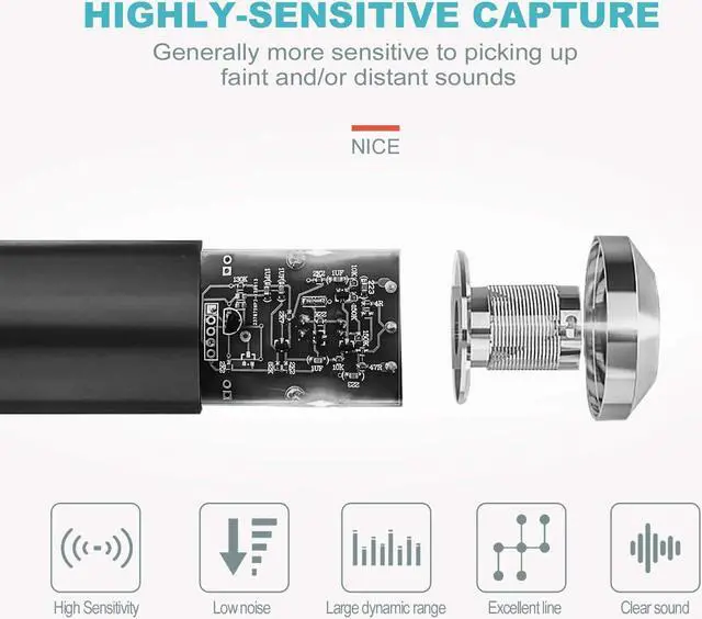 Alt view image 2 of 6 - Werleo Condenser Microphone XLR to 3.5mm Podcasting Studio Recording Condenser Microphone Kit Computer Mics with Adjustable Mic Suspension Scissor Arm Metal Shock Mount Double-layer Pop Filter Silver
