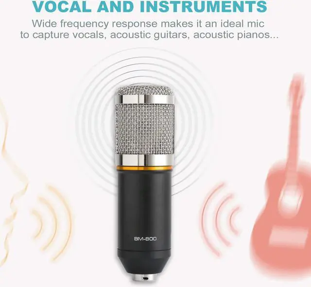 Alt view image 3 of 6 - Werleo Condenser Microphone XLR to 3.5mm Podcasting Studio Recording Condenser Microphone Kit Computer Mics with Adjustable Mic Suspension Scissor Arm Metal Shock Mount Double-layer Pop Filter Silver