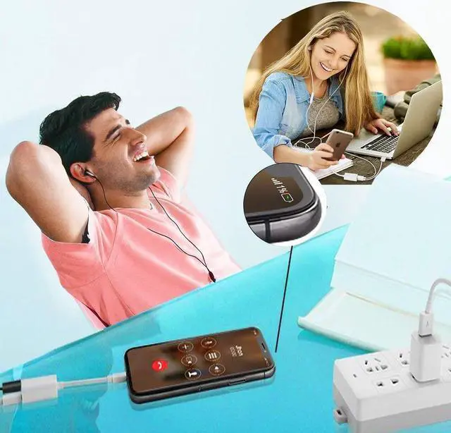 Alt view image 7 of 7 - Werleo 2 in 1 Dual Lightning Splitter Compatible iPhone Lingtning Headphone Audio Adapter Splitter For iPhone 7 Plus 8 Plus iPhone X