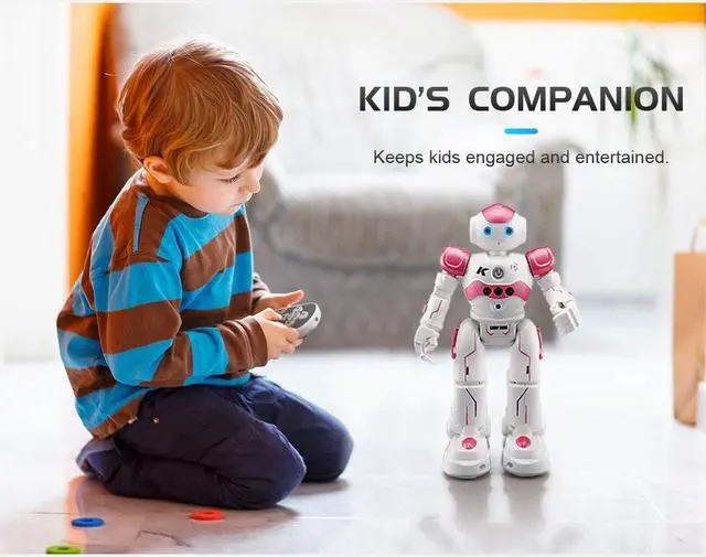 Alt view image 4 of 7 - Smart Robot Toys Gesture Control Remote Control Robot JJRC Robot Gift for Boys Girls Kids Dancing Singing LED Eyes,Gesture Sensing Robot Kit For Childrens Entertainment Rechargeable RC Robot Kit