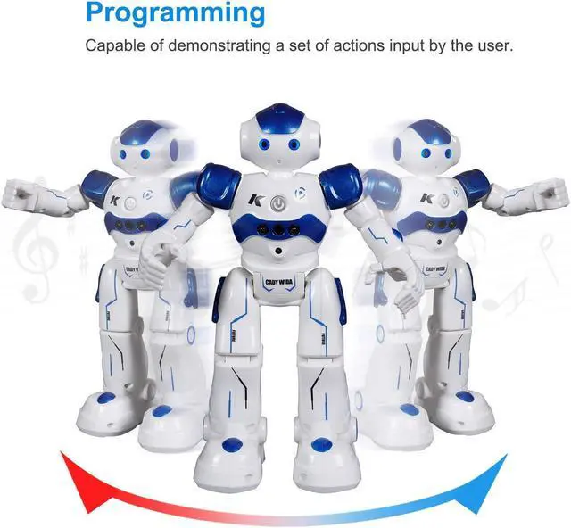 Alt view image 3 of 7 - Smart Robot Toys Gesture Control Remote Control Robot JJRC Robot Gift for Boys Girls Kids Dancing Singing LED Eyes,Gesture Sensing Robot Kit For Childrens Entertainment Rechargeable RC Robot Kit