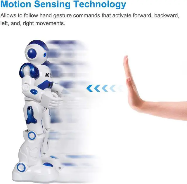 Alt view image 2 of 7 - Smart Robot Toys Gesture Control Remote Control Robot JJRC Robot Gift for Boys Girls Kids Dancing Singing LED Eyes,Gesture Sensing Robot Kit For Childrens Entertainment Rechargeable RC Robot Kit