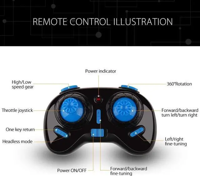 Alt view image 5 of 7 - Werleo Mini Quadcopter Drone H36 Mini RC Drone 2.4G 4CH 6Axis Gyro Headless Mode Remote Control RC Quadcopter Nano Drone RTF One-Key Return for Kids Adults Beginners
