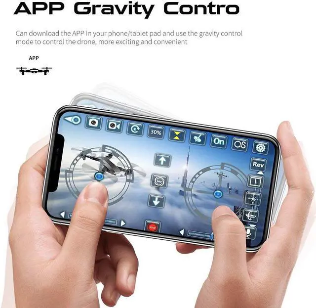 Alt view image 7 of 7 - FPV RC Drone with Camera Live Video VISUO XS809S Foldable WiFi FPV Drone with 120° Wide-Angle 720P HD Camera RC Quadcopter Altitude Hold Headless Mode One Key Take-Off Landing 3D Flip