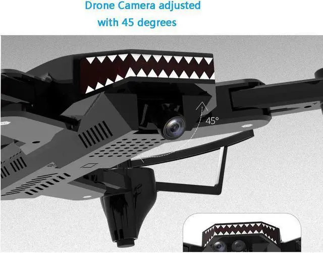 Alt view image 2 of 7 - FPV RC Drone with Camera Live Video VISUO XS809S Foldable WiFi FPV Drone with 120° Wide-Angle 720P HD Camera RC Quadcopter Altitude Hold Headless Mode One Key Take-Off Landing 3D Flip
