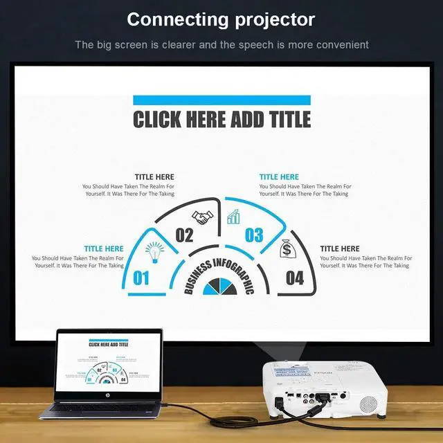 Alt view image 3 of 7 - 6FT USB C to VGA Cable Type C to VGA Adapter Converter 1080P Full HD Thunderbolt 3 Gen 1 Compatible MacBook Pro Google Chromebook Surface Book 2 Samsung S9 S8 Plus Note 8 LG G5 G6 HTC 10