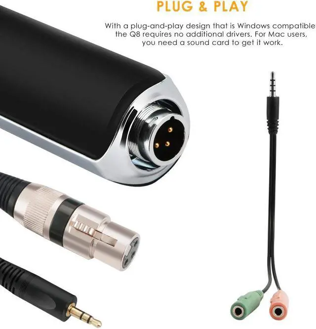Alt view image 6 of 7 - Professional Condenser Microphone WERLEO Music Studio MIC Podcast Recording Microphone Kit With Stand Shock Mount for PC Laptop Computer Broadcasting YouTube Vlogging Skype Chatting Gaming