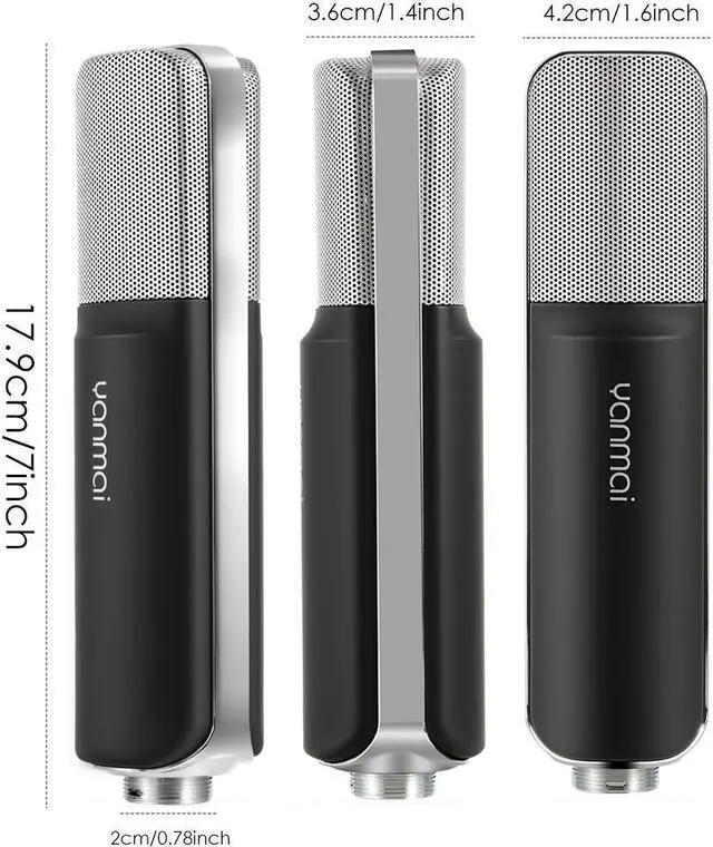 Alt view image 5 of 7 - Professional Condenser Microphone WERLEO Music Studio MIC Podcast Recording Microphone Kit With Stand Shock Mount for PC Laptop Computer Broadcasting YouTube Vlogging Skype Chatting Gaming