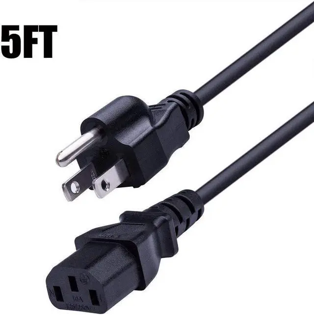 Main image of Power Cord AC Power Extension Cable NEMA5-15P to IEC320C13 18 AWG SVT 125~250V Universal Power Cord for Desktop PC Computer Scanner Printer Monitor and Power Supply Replacement Cable