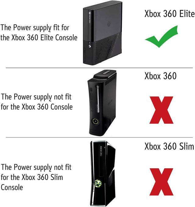 Alt view image 5 of 6 - XBOX 360 E Power Supply Cord Werleo Power Supply AC Adapter Charger Replacement for Xbox 360 Elite Console Auto Voltage Black ( Not fit the XBOX 360 / XBOX 360 Slim )