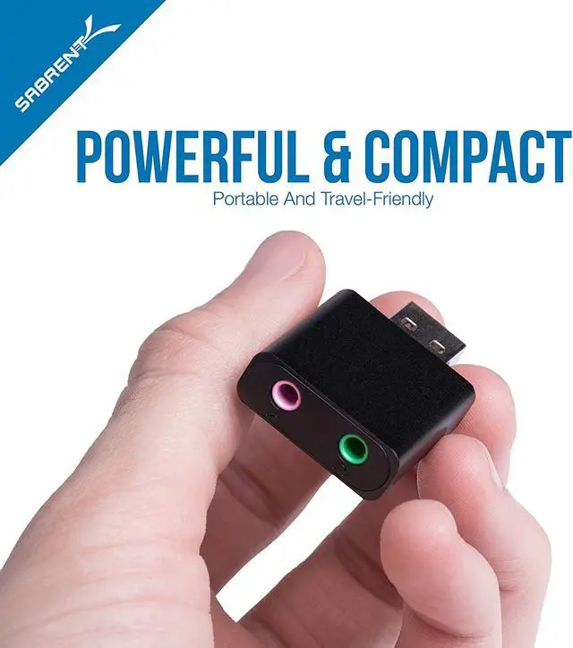 Alt view image 4 of 7 - WERLEO Aluminum USB External Stereo Sound Adapter With 3.5mm Headphone And Microphone Jack For Windows Mac Linux PC Laptops Desktops PS4 Black