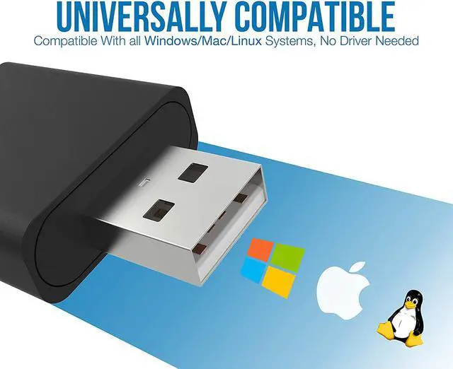 Alt view image 6 of 7 - WERLEO Aluminum USB External Stereo Sound Adapter With 3.5mm Headphone And Microphone Jack For Windows Mac Linux PC Laptops Desktops PS4 Black