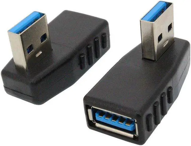 Alt view image 3 of 6 - USB 3.0 Adapter Couplers USB 3.0 Adapter USB 3.0 Extension Cable 90 Degree Male to Female USB Extension Connector Extender Plug Coupler Extender 4PCS -Including Left / Right / Up / Down Angle Adapter