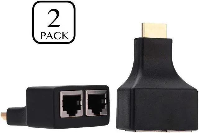 Main image of Werleo HDMI to RJ45 Network Extender Converter Adapter HDMI Extender 30M HDMI to Dual RJ45 Network Cable Extender Splitter Repeater by Cat 5e Cat 6 1080P for HDTV HDPC PS3 STB