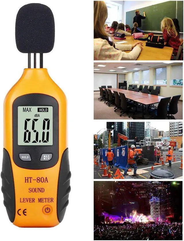 Alt view image 6 of 7 - WERLEO Decibel Meter Portable Digital Sound Level Meter 30 – 130 dB Audio Noise Measure Device Digital Noise Meter Tester Dual Ranges with LCD Display Batteries included