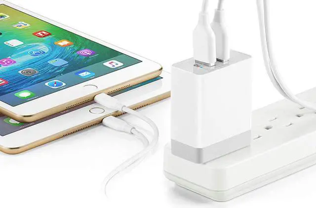 Alt view image 6 of 7 - Werleo 3.4A 17W Multi Port Dual USB Travel Wall Charger Adapter Foldable Plug for iPhone XS Max iPhone X 8 6 Plus  iPad Mini MacBook Pro Samsung Galaxy Note 5 S6 S7 S8 Edge Tablet HTC Nexus LG Speaker