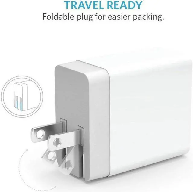 Alt view image 3 of 7 - Werleo 3.4A 17W Multi Port Dual USB Travel Wall Charger Adapter Foldable Plug for iPhone XS Max iPhone X 8 6 Plus  iPad Mini MacBook Pro Samsung Galaxy Note 5 S6 S7 S8 Edge Tablet HTC Nexus LG Speaker