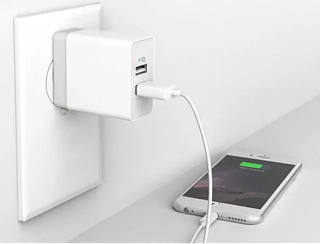 Alt view image 7 of 7 - Werleo 3.4A 17W Multi Port Dual USB Travel Wall Charger Adapter Foldable Plug for iPhone XS Max iPhone X 8 6 Plus  iPad Mini MacBook Pro Samsung Galaxy Note 5 S6 S7 S8 Edge Tablet HTC Nexus LG Speaker