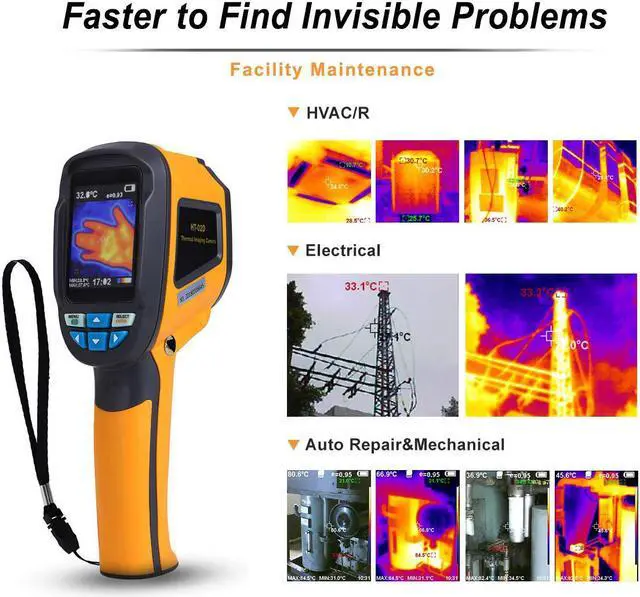 Alt view image 4 of 7 - Werleo Thermal Imaging Camera Handheld Infrared Camera with Real-Time Thermal Image Infrared Image Resolution 60 x 60 - Temperature Measurement Range -20°C-300°C IR Infrared Thermal Imager
