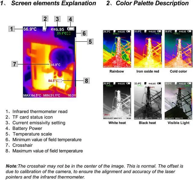 Alt view image 3 of 7 - Werleo Thermal Imaging Camera Handheld Infrared Camera with Real-Time Thermal Image Infrared Image Resolution 60 x 60 - Temperature Measurement Range -20°C-300°C IR Infrared Thermal Imager