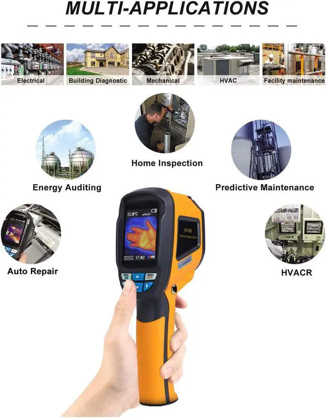 Alt view image 5 of 7 - Werleo Thermal Imaging Camera Handheld Infrared Camera with Real-Time Thermal Image Infrared Image Resolution 60 x 60 - Temperature Measurement Range -20°C-300°C IR Infrared Thermal Imager