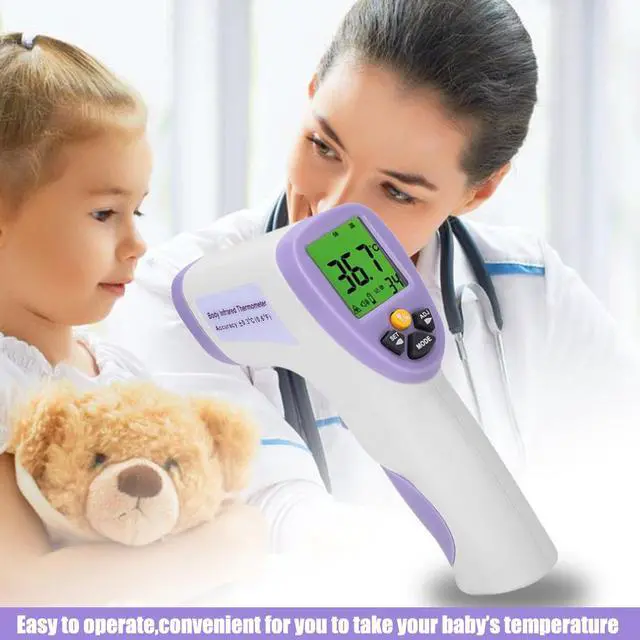 Alt view image 5 of 7 - Digital Infrared Forehead Thermometer Instant Read for Baby Kids & Adults Non-Contact Handheld Body Infrared Thermometer Temperature Thermometer with A Storage Bag
