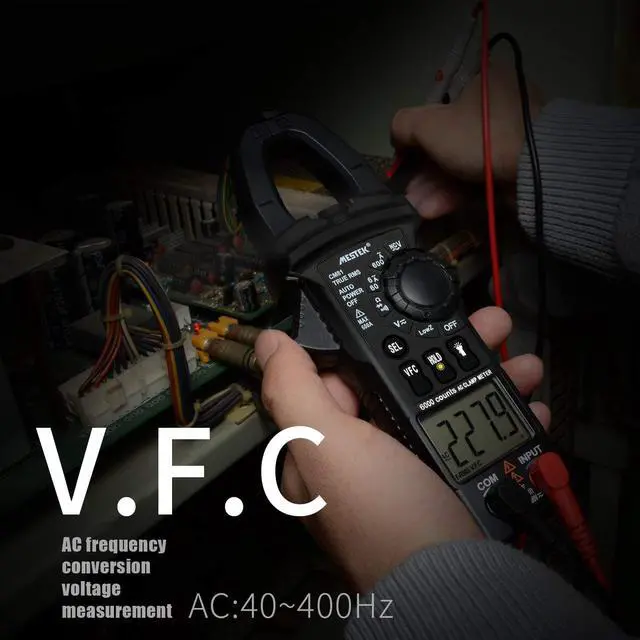 Alt view image 5 of 7 - Digital Clamp Meter Multimeters MESTEK AC DC Multimeter Current Voltage Voltmeter Autoranging Electric Tester Ohm Hz Amp Volt Diode Resistance 6000 Counts NCV VFC Accurate Electric