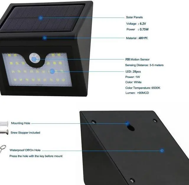 Alt view image 2 of 7 - Solar Light Werleo 28 LED Solar Powered Wireless Waterproof Security Light Outdoor Solar Motion Sensor Light Spotlight for Garden Patio Deck Yard Path Fence Driveway Outside Bright Wall Night Light